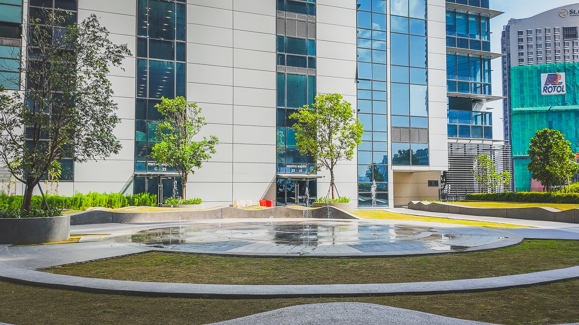 Water playground for kids at Amari Kuala Lumpur near Amaya Food Gallery